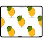 Lemon Fruit Double Sided Fleece Blanket (Large)  80 x60  Blanket Back