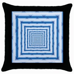 Metallic Blue Shiny Reflective Throw Pillow Case (black) by Dutashop