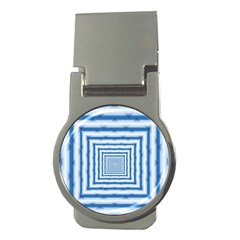 Metallic Blue Shiny Reflective Money Clips (round)  by Dutashop