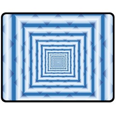 Metallic Blue Shiny Reflective Double Sided Fleece Blanket (medium)  by Dutashop