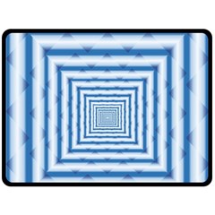 Metallic Blue Shiny Reflective Double Sided Fleece Blanket (large)  by Dutashop