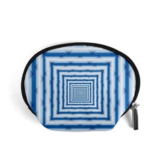 Metallic Blue Shiny Reflective Accessory Pouch (small) by Dutashop