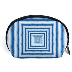 Metallic Blue Shiny Reflective Accessory Pouch (large) by Dutashop