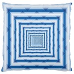 Metallic Blue Shiny Reflective Large Flano Cushion Case (Two Sides) Front