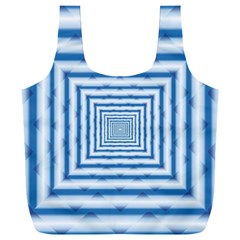 Metallic Blue Shiny Reflective Full Print Recycle Bag (xxl) by Dutashop