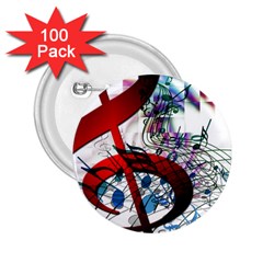 Music Treble Clef Sound 2 25  Buttons (100 Pack)  by Dutashop