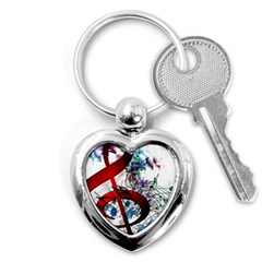 Music Treble Clef Sound Key Chain (heart)