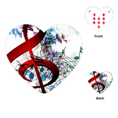 Music Treble Clef Sound Playing Cards Single Design (heart) by Dutashop