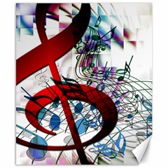 Music Treble Clef Sound Canvas 8  X 10  by Dutashop