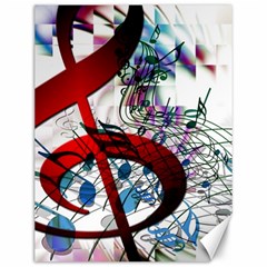 Music Treble Clef Sound Canvas 12  X 16  by Dutashop