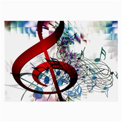 Music Treble Clef Sound Large Glasses Cloth (2 Sides)