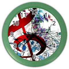 Music Treble Clef Sound Color Wall Clock