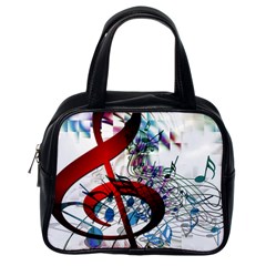 Music Treble Clef Sound Classic Handbag (one Side) by Dutashop