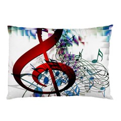 Music Treble Clef Sound Pillow Case by Dutashop