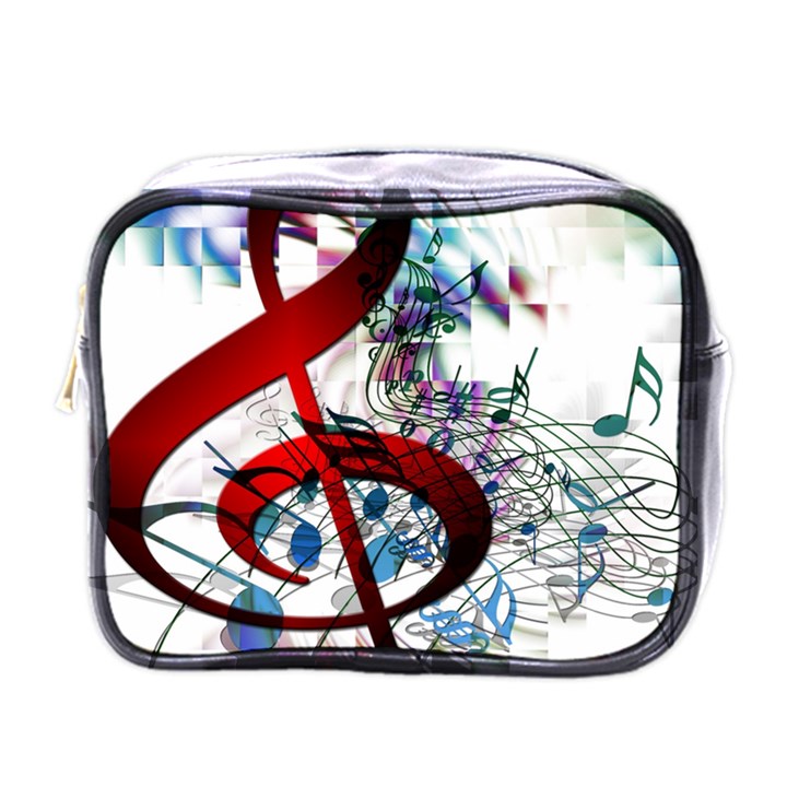 Music Treble Clef Sound Mini Toiletries Bag (One Side)