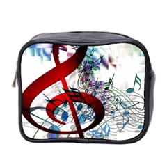 Music Treble Clef Sound Mini Toiletries Bag (two Sides) by Dutashop