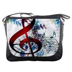 Music Treble Clef Sound Messenger Bag by Dutashop