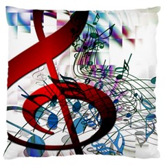 Music Treble Clef Sound Large Cushion Case (one Side)