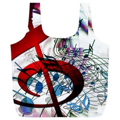 Music Treble Clef Sound Full Print Recycle Bag (xl) by Dutashop