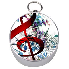 Music Treble Clef Sound Silver Compasses