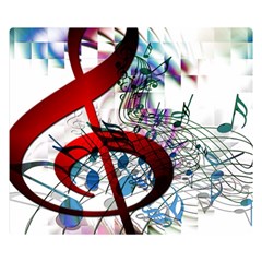 Music Treble Clef Sound Double Sided Flano Blanket (small) 