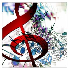 Music Treble Clef Sound Large Satin Scarf (square) by Dutashop