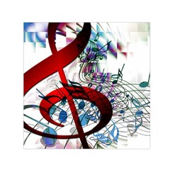 Music Treble Clef Sound Small Satin Scarf (square) by Dutashop