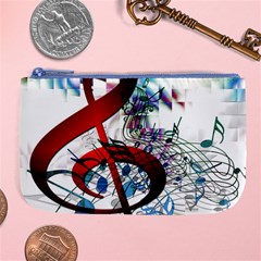 Music Treble Clef Sound Large Coin Purse by Dutashop