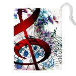 Music Treble Clef Sound Drawstring Pouch (5XL) Front