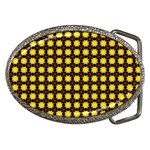 Yellow Pattern Green Belt Buckles Front