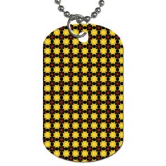 Yellow Pattern Green Dog Tag (two Sides)