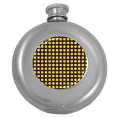 Yellow Pattern Green Round Hip Flask (5 Oz) by Dutashop