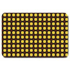 Yellow Pattern Green Large Doormat  by Dutashop