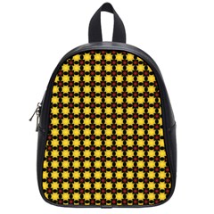 Yellow Pattern Green School Bag (small)