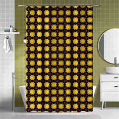 Yellow Pattern Green Shower Curtain 48  X 72  (small)  by Dutashop