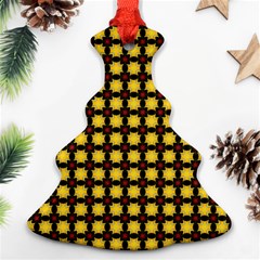 Yellow Pattern Green Ornament (christmas Tree)  by Dutashop