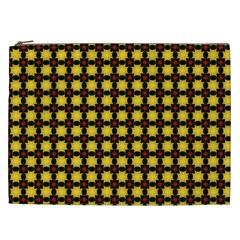 Yellow Pattern Green Cosmetic Bag (xxl) by Dutashop