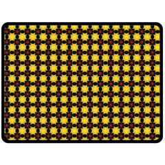 Yellow Pattern Green Double Sided Fleece Blanket (large) 