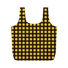 Yellow Pattern Green Full Print Recycle Bag (m)