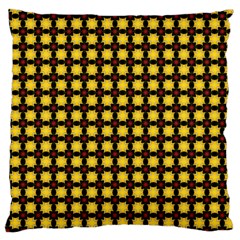 Yellow Pattern Green Large Flano Cushion Case (one Side) by Dutashop