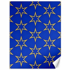 Star Pattern Blue Gold Canvas 36  X 48 