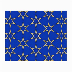 Star Pattern Blue Gold Small Glasses Cloth (2 Sides) by Dutashop