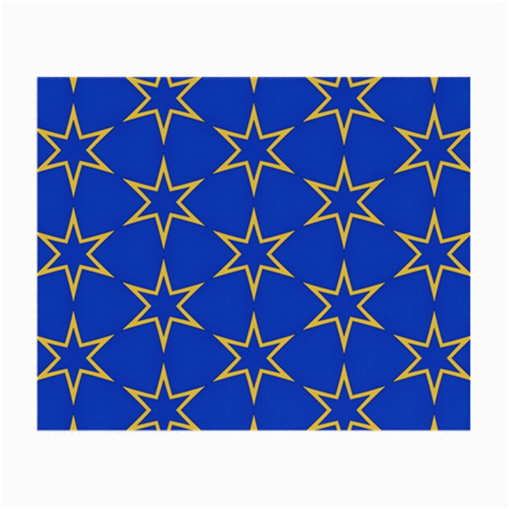 Star Pattern Blue Gold Small Glasses Cloth (2 Sides)