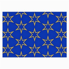 Star Pattern Blue Gold Large Glasses Cloth