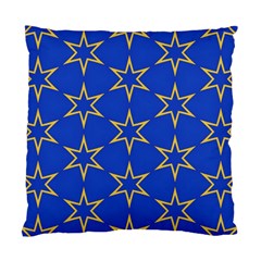 Star Pattern Blue Gold Standard Cushion Case (one Side) by Dutashop