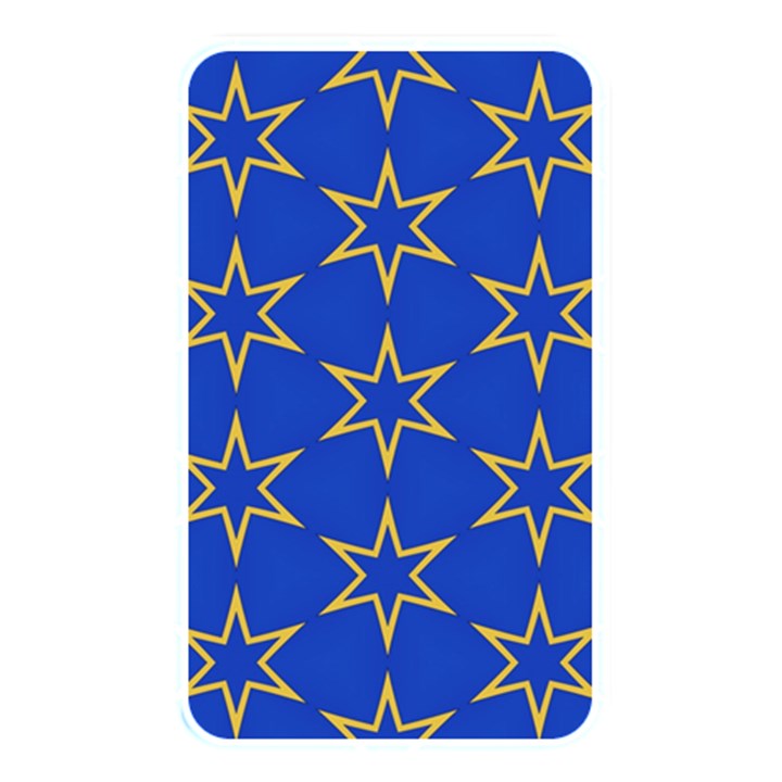 Star Pattern Blue Gold Memory Card Reader (Rectangular)