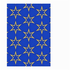 Star Pattern Blue Gold Small Garden Flag (two Sides)