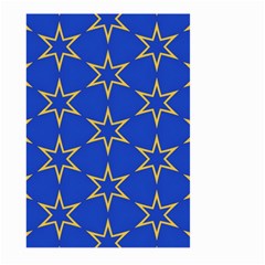 Star Pattern Blue Gold Large Garden Flag (two Sides)