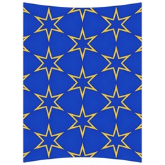 Star Pattern Blue Gold Back Support Cushion by Dutashop