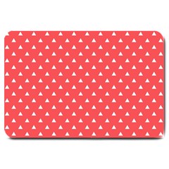 Safi Design Red Simple Pattern 13 Large Doormat  by SpangleCustomWear